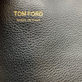 Load image into Gallery viewer, Tom Ford Black / Gold Zipper Detail Grained Leather Hobo Bag