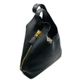 Load image into Gallery viewer, Tom Ford Black / Gold Zipper Detail Grained Leather Hobo Bag