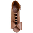 Load image into Gallery viewer, Laurence Dacade Champagne Satin Peep Toe Booties with Bow