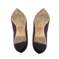 Load image into Gallery viewer, Jimmy Choo Purple Crystal Embellished Pointed Toe Satin Flats