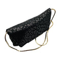 Load image into Gallery viewer, Lanvin Dark Grey Metallic Leopard Print Clutch with Gold Chain Strap