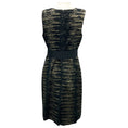 Load image into Gallery viewer, Carolina Herrera Black / Gold Metallic Sleeveless Boucle Knit Wool Dress