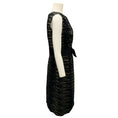 Load image into Gallery viewer, Carolina Herrera Black / Gold Metallic Sleeveless Boucle Knit Wool Dress