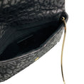 Load image into Gallery viewer, Lanvin Dark Grey Metallic Leopard Print Clutch with Gold Chain Strap
