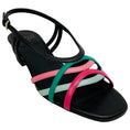 Load image into Gallery viewer, Laurence Dacade Black / Green / Pink Janice Sandals