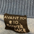 Load image into Gallery viewer, Avant Toi Light Blue Multi Fall Winter 2023 Collection Hand Painted Flower Lake Wool and Cashmere Knit Cape