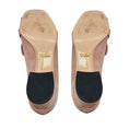 Load image into Gallery viewer, Gucci Crystal Pink / Gold GG Kiltie Fringe Mid Heel Suede Pump
