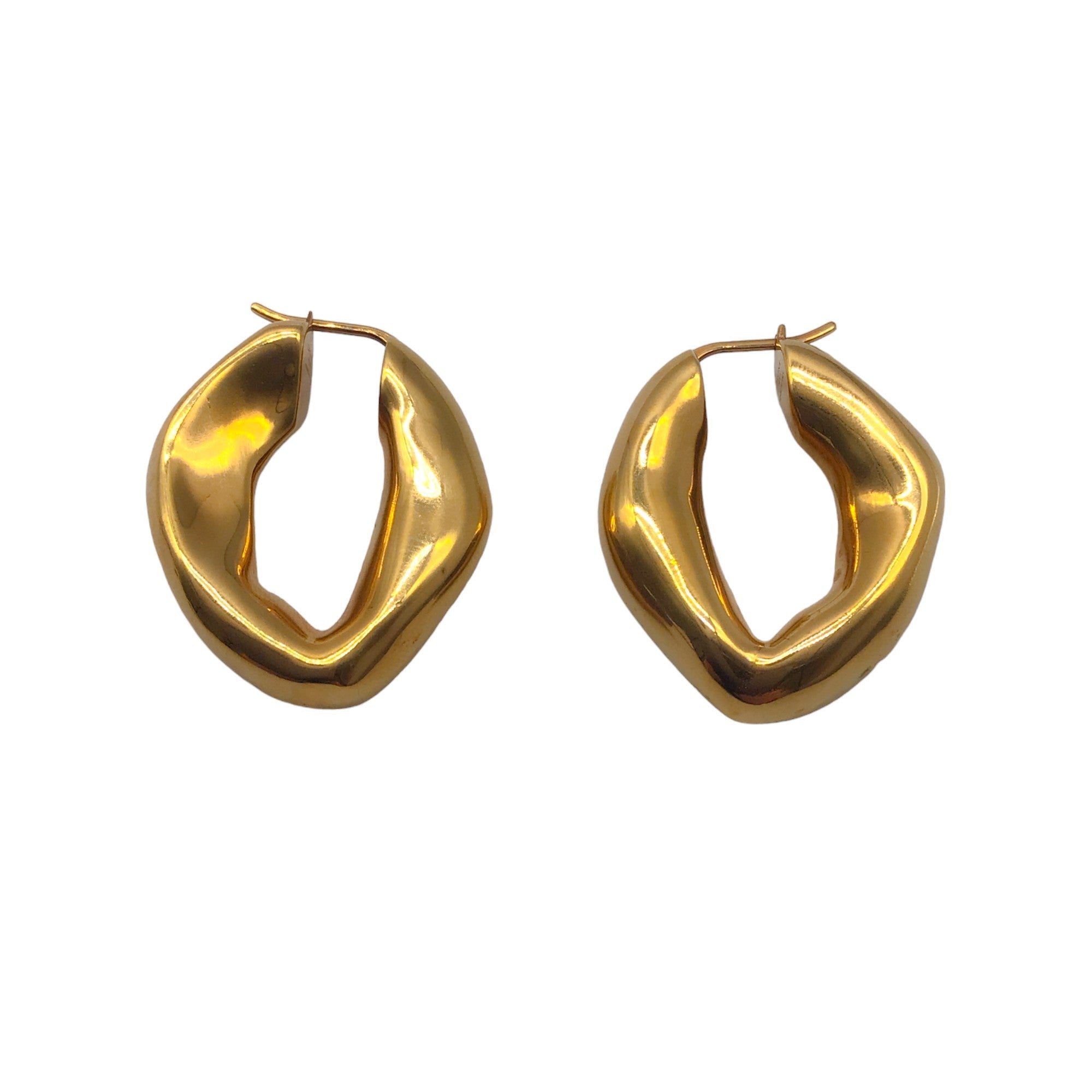 Celine Gold Plated Brass Swirl Hoop Earrings