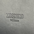 Load image into Gallery viewer, Moschino Black / Gold Logo Graphic Painted Genuine Leather Wide Belt