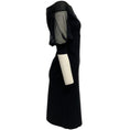 Load image into Gallery viewer, Chiara Boni Black Techno Off Shoulder Dress with Mesh
