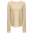 Load image into Gallery viewer, Prada Cream Long Sleeved Wool and Cashmere Knit Crewneck Pullover Sweater