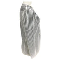 Load image into Gallery viewer, Armani Collezioni White / Black Striped Knit Cardigan Sweater