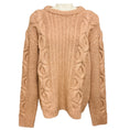 Load image into Gallery viewer, Khaite Almond Cashmere Knit Lupita Sweater