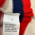 Load image into Gallery viewer, Sonia Rykiel Ivory / Red / Blue Striped Cashmere Knit Pullover Sweater