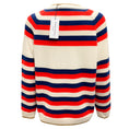 Load image into Gallery viewer, Sonia Rykiel Ivory / Red / Blue Striped Cashmere Knit Pullover Sweater