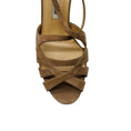 Load image into Gallery viewer, Manolo Blahnik Beige Strappy Suede Leather Sandals
