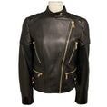 Load image into Gallery viewer, Versace Black Lamb Leather Biker Jacket