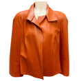 Load image into Gallery viewer, Akris Cognac Brown Lamb Nappa Leather Jacket