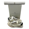 Load image into Gallery viewer, Brunello Cucinelli Beige Monili Bead Embellished Suede and Leather Sneakers