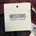 Load image into Gallery viewer, Moschino Cheap and Chic Red / Burgundy Flared Houndstooth Plaid Jacquard Skirt