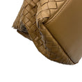 Load image into Gallery viewer, Bottega Veneta Tan Intrecciato Woven Leather Double Top Handle Tote Handbag with Shoulder Strap