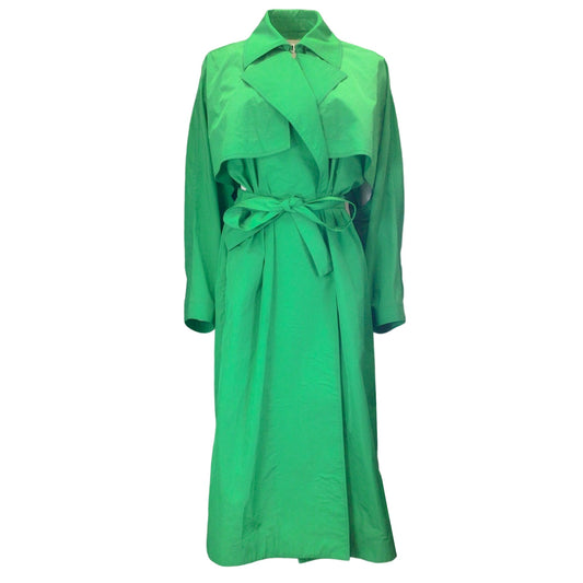 Maison Rabih Kayrouz Green Backless Nylon Trench Coat