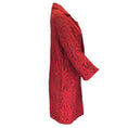 Load image into Gallery viewer, Roland Mouret Red Cotton Knit and Mesh Tulle Lace Coat
