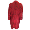 Load image into Gallery viewer, Roland Mouret Red Cotton Knit and Mesh Tulle Lace Coat

