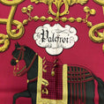 Load image into Gallery viewer, Hermes Red / Gold Multi Palefroi Square Silk Twill Scarf