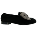 Load image into Gallery viewer, Laurence Dacade Black Suede Angela Loafers with Crystal Embellished Bow