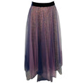 Load image into Gallery viewer, Talbot Runhof Purple Sequined Mesh Tulle Maxi Skirt