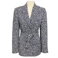 Load image into Gallery viewer, Jonathan Simkhai Navy Blue Floral Printed Blazer with Belt