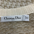 Load image into Gallery viewer, Christian Dior Cream / Gold Cashmere Houndstooth Cardigan Sweater