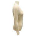 Load image into Gallery viewer, Christian Dior Cream / Gold Cashmere Houndstooth Cardigan Sweater