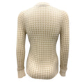 Load image into Gallery viewer, Christian Dior Cream / Gold Cashmere Houndstooth Cardigan Sweater