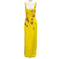 Load image into Gallery viewer, Marni Yellow / Pink 2022 Floral Embellished Sleeveless Crepe Gown
