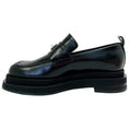 Load image into Gallery viewer, Simone Rocha Black Polished Leather Loafers with Pearl Embellishment