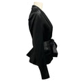 Load image into Gallery viewer, Alexandre Vauthier Black Satin Open Jacket with Belt