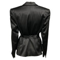 Load image into Gallery viewer, Alexandre Vauthier Black Satin Open Jacket with Belt