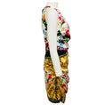 Load image into Gallery viewer, Dolce & Gabbana White / Red / Gold Multi Floral Baroque Print Sleeveless Silk Cocktail Dress
