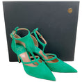 Load image into Gallery viewer, Laurence Dacade Green Suede Faye Pumps