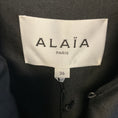 Load image into Gallery viewer, Alaia Black Noir Wool and Silk Bi-Fabric Coat with Long Knit Dress Train