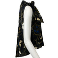 Load image into Gallery viewer, Sacai Black Multi Floral Sleeveless Tie Neck Blouse