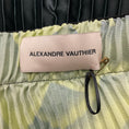 Load image into Gallery viewer, Alexandre Vauthier Black / Acid Green Pleated Satin Halter Dress