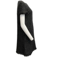 Load image into Gallery viewer, Chanel Black Tweed Dress with Piping and Fringe