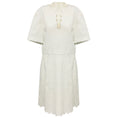 Load image into Gallery viewer, Tory Burch White Bailey Scalloped Jacquard Dress