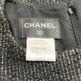 Load image into Gallery viewer, Chanel Black Tweed Dress with Piping and Fringe