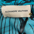 Load image into Gallery viewer, Alexandre Vauthier Zenith Blue / Black Printed Silk Chiffon Dress