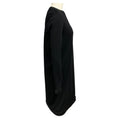 Load image into Gallery viewer, Tom Ford Black Lamb Leather Trimmed Long Sleeved Wool Stretch Midi Dress