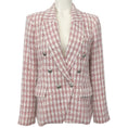 Load image into Gallery viewer, L'Agence Pink / White Kenzie Tweed Blazer